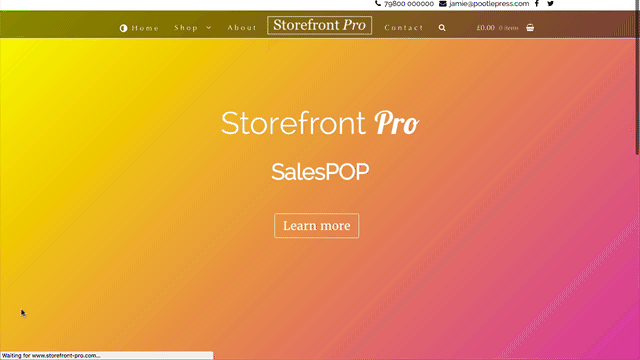 Introducing Storefront Pro SalesPop 1