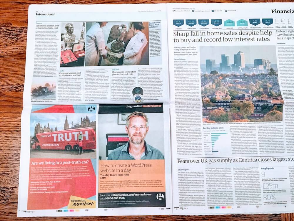 How I got my face in front of 150,000 Guardian Newspaper readers 1