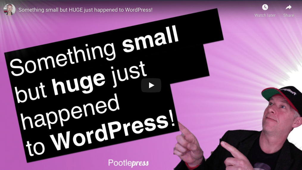 Something small but HUGE just happened to WordPress