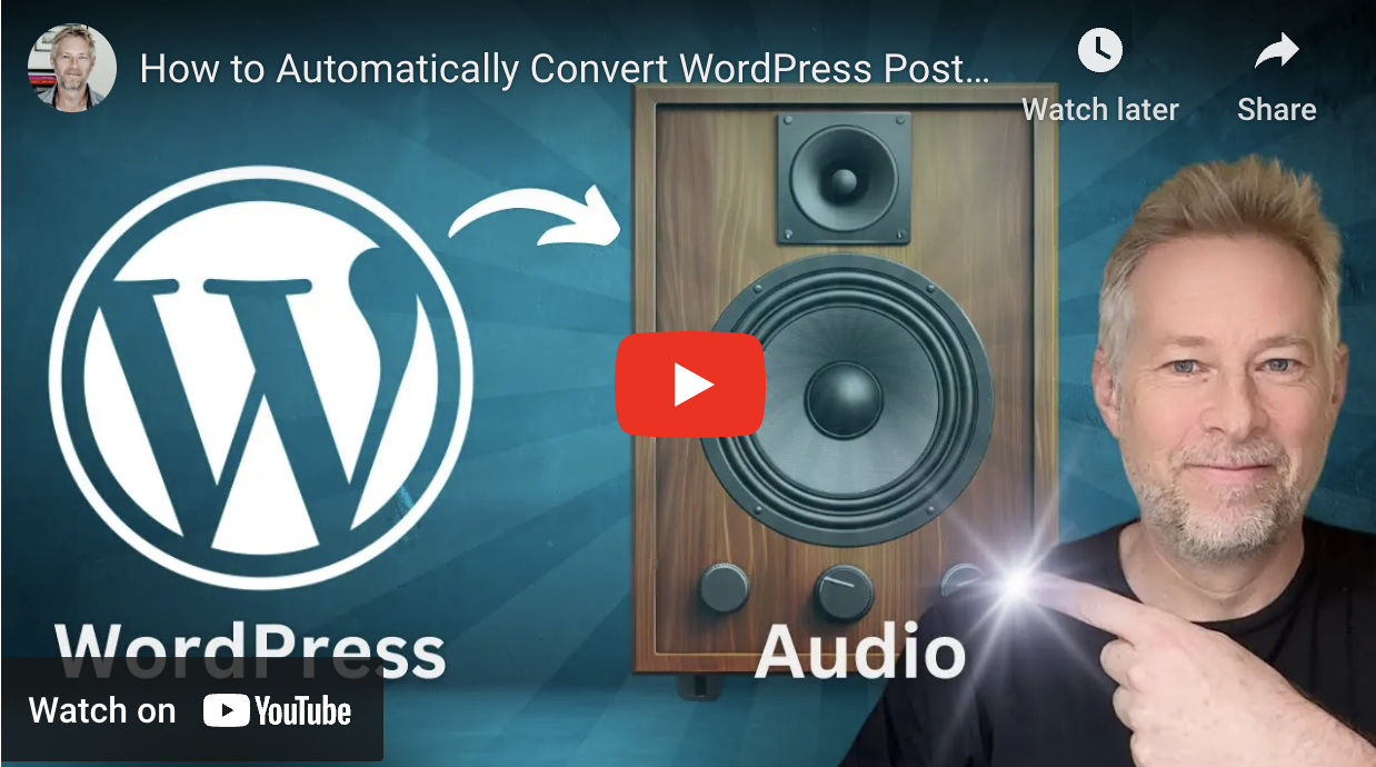 How to Automatically Convert WordPress Posts into Audio 🔥